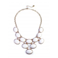 Ivory Bubble Cabochon Net Necklace
